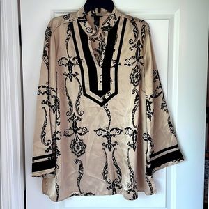 Sz 18/20 champagne/black Lane Bryant kimono shirt